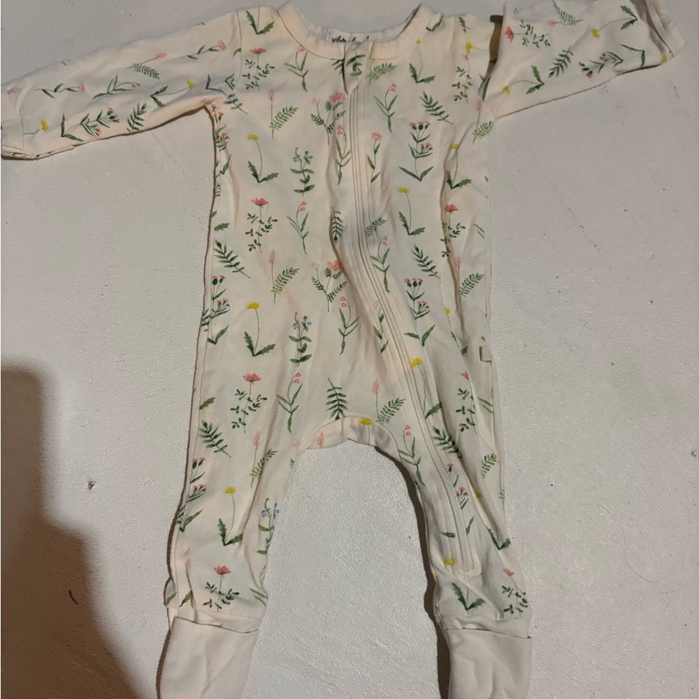 Floral Print Kids One Piece Sleeper